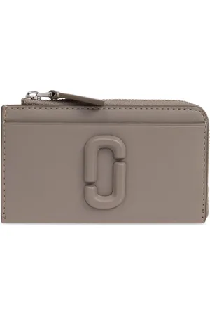 Marc Jacobs Femme, Accessoires, Gris, Taille: ONE Size Le portefeuille en cuir The J Marc