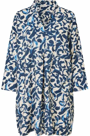 Masai Femme, Robes, Multicolore, Taille: 36 FR Tunique Élégante avec Col en V et Imprimé