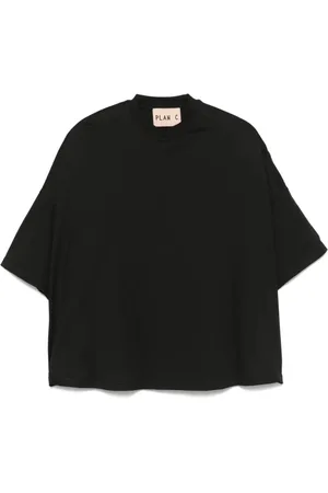 Plan C Femme, Tops, Noir, Taille: 36 FR T-shirt Décontracté en Coton