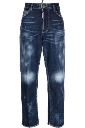 Dsquared2 Femme, Jeans, Bleu, Taille: 32 FR Jean Droit