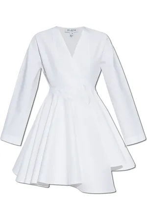 Alaïa Femme, Robes, Blanc, Taille: 36 FR Robe portefeuille