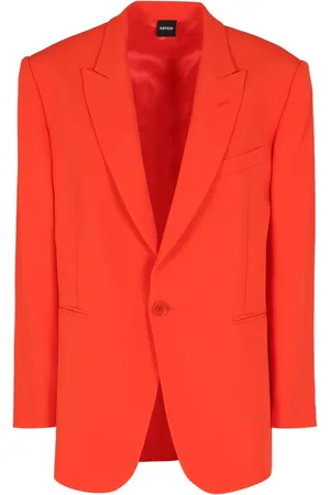 Aspesi Femme, Vestes, Rouge, Taille: 36 FR Blazer tricoté avec col à revers