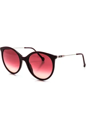 Carolina Herrera Femme, Accessoires, Multicolore, Taille: ONE Size Lunettes de soleil rondes en acétate avec branches en métal