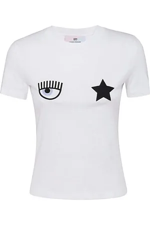 Chiara Ferragni Femme, Tops, Blanc, Taille: 36 FR T-Shirt Élégant