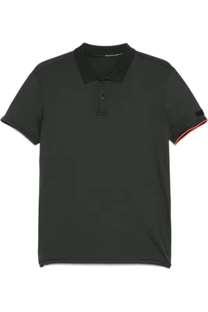 RRD Homme, Tops, Vert, Taille: L Polo Vert avec Patch Logo