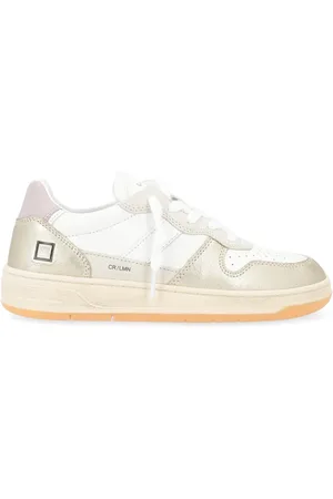 D.A.T.E. Femme, Chaussures, Blanc, Taille: 36 EU Baskets Court Blanches Laminées Platino