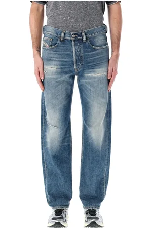 Diesel Homme, Jeans, Bleu, Taille: W33 Jean Délavé Bleu Clair Destroyed