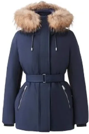 Mackage Femme, Manteaux, Bleu, Taille: 36 FR Jeni-FZ Parka
