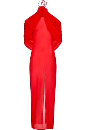 MAGDA BUTRYM Femme, Robes, Rouge, Taille: 36 FR Élégante Robe Longue Dos Nu