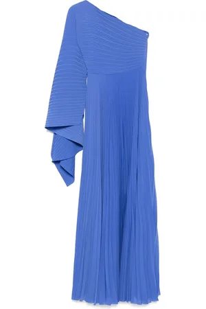 Solace Femme, Robes, Bleu, Taille: 40 FR Robe Bleue Asymétrique Épaule Unique