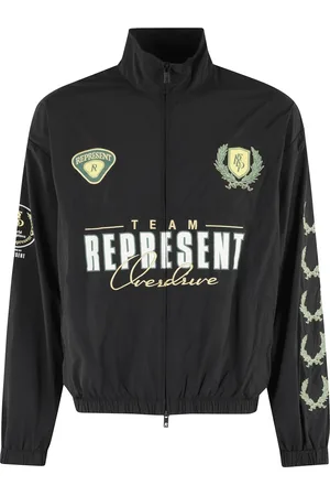 Represent Homme, Vestes, Noir, Taille: L Veste de Championnat Noir Nylon