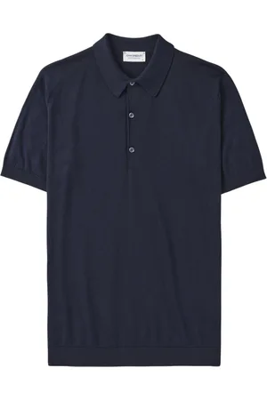 JOHN SMEDLEY Homme, Tops, Bleu, Taille: S Polo Tricoté Marine Adrian