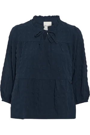 Part Two Femme, Blouses et Chemises, Noir, Taille: 46 FR Chemisier Féminin Col en V After Midnight