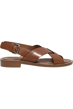Guglielmo Rotta Femme, Chaussures, Brun, Taille: 40 EU Sandales Élégantes Croisées en Cuir