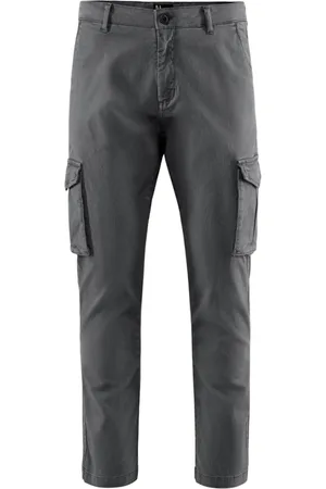 Bomboogie Homme, Pantalons, Gris, Taille: W32 Stretch Cotton Gabardine Cargo Pants