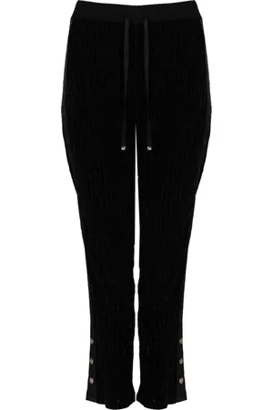 Liu Jo Femme, Pantalons, Noir, Taille: 40 FR Élégant pantalon taille haute