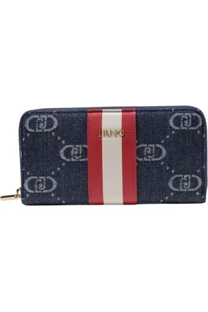 Liu Jo Femme, Accessoires, Bleu, Taille: ONE Size Portefeuille zippé Print