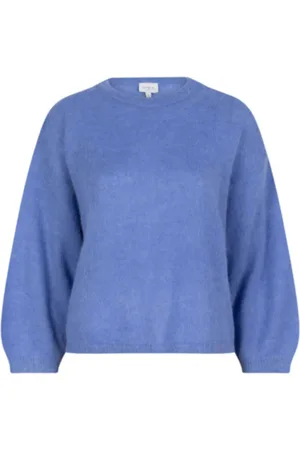 Dante 6 Femme, Pulls, Bleu, Taille: 36 FR Pull en maille alpaga à ouverture au dos