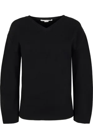 Stella McCartney Femme, Pulls, Noir, Taille: 38 FR Pull à Manches Longues Côtelé