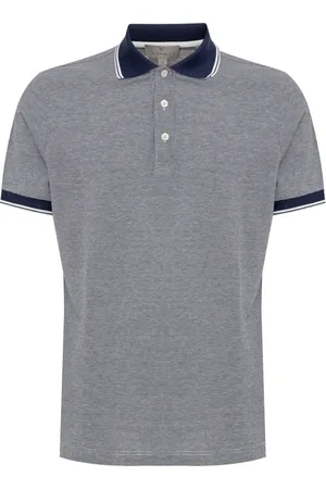 CANALI Homme, Tops, Bleu, Taille: L Polo à Manches Courtes