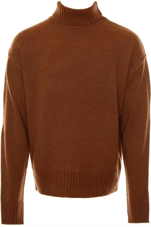 Drykorn Homme, Pulls, Brun, Taille: S Pull à col roulé côtelé avec épaules tombantes