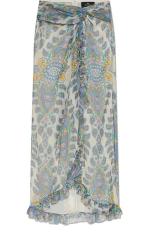 Etro Femme, Jupes, Multicolore, Taille: 40 FR Jupe en soie à motif décoratif