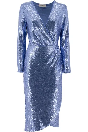 ERMANNO SCERVINO Femme, Robes, Bleu, Taille: 40 FR Robe Midi