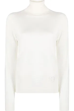 Liu Jo Femme, Pulls, Blanc, Taille: 36 FR Pull Col Roulé Tricot Blanc