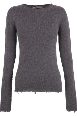 Cortana Femme, Pulls, Gris, Taille: 36 FR Pull à Encolure Carrée