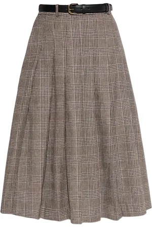 Self-Portrait Femme, Jupes, Brun, Taille: 38 FR Jupe Midi Imprimé Floral