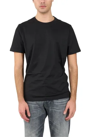 Dondup Homme, Tops, Noir, Taille: L T-shirt en jersey avec broderie au dos