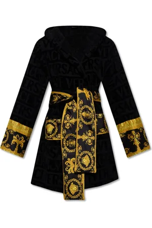 VERSACE Homme, Vêtements de nuit et de détente, Noir, Taille: L Peignoir à motifs