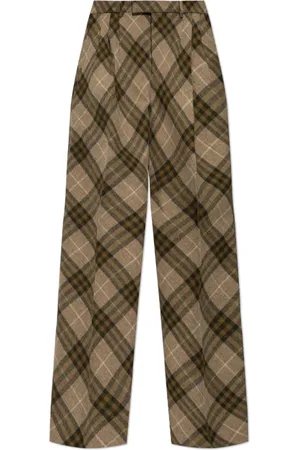 Burberry Homme, Pantalons, , Taille: M Pantalon à Carreaux en Laine
