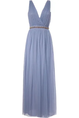 ERMANNO SCERVINO Femme, Robes, Violet, Taille: 38 FR Longue Robe en Viscose avec Fermeture Éclair