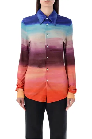 Marni Femme, Blouses et Chemises, Multicolore, Taille: 36 FR Chemise à Rayures Multicolores