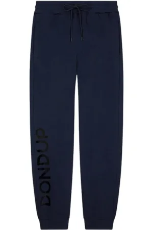 Dondup Femme, Pantalons, Bleu, Taille: 42 FR Pantalon de survêtement Jogger avec imprimé latéral