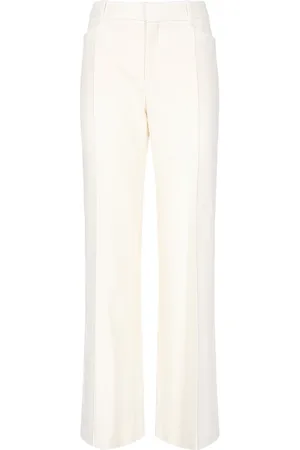 Chloé Femme, Pantalons, Blanc, Taille: 36 FR Pantalon Évasé