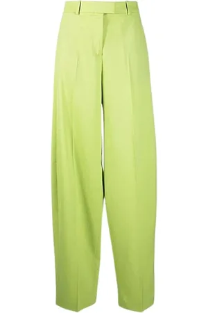 The Attico Femme, Pantalons, Vert, Taille: 36 FR Pantalon Tailleur Large
