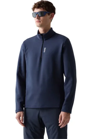 Colmar Homme, Sport, Bleu, Taille: M Polaire de ski stretch à demi-zip