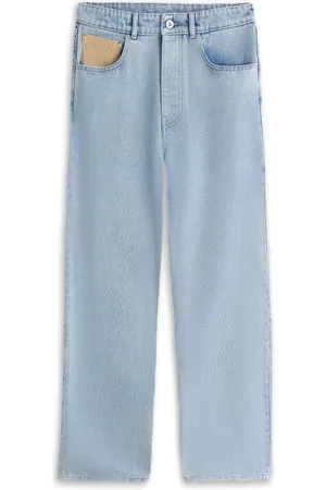 Drôle de Monsieur Homme, Jeans, Bleu, Taille: W30 Jean Détail Côtelé Bleu Clair