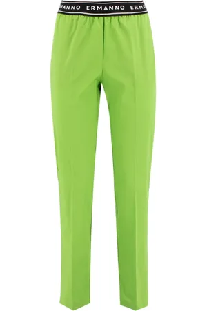 ERMANNO SCERVINO Femme, Pantalons, Vert, Taille: 40 FR Chinos Sophistiqués Coupe Droite