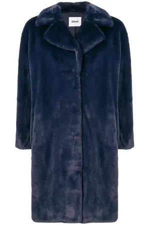 Stand Studio Femme, Manteaux, Bleu, Taille: 38 FR Manteau Camille Cocoon Oversized