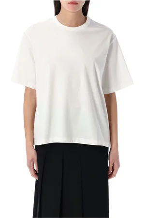 STUDIO NICHOLSON Femme, Tops, Blanc, Taille: 38 FR T-shirt blanc ample à col rond