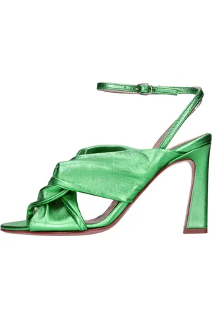 ANNA F. Femme, Chaussures, Vert, Taille: 39 EU Sandales Vertes