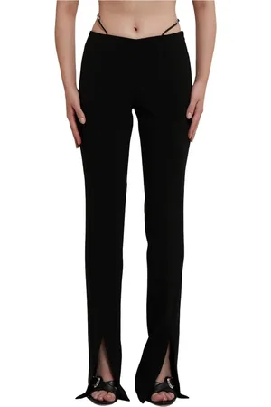 Dsquared2 Femme, Pantalons, Noir, Taille: 38 FR Pantalon Icon à Sangles avec Fermeture Éclair
