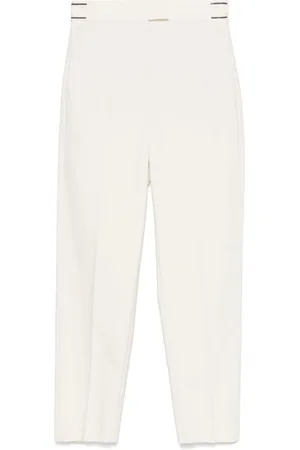 Brunello Cucinelli Femme, Pantalons, , Taille: 34 FR Pantalon Plissé à Taille Monil