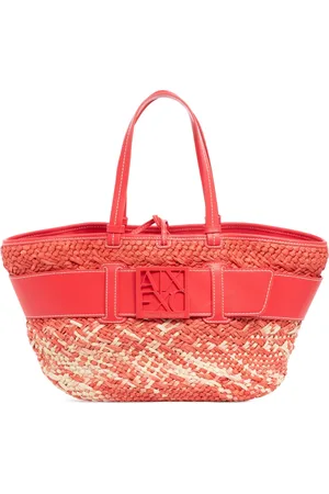 Armani Exchange Femme, Sacs, Rouge, Taille: ONE Size Sac Fourre-Tout Multicolore avec Fermeture Éclair et Logo
