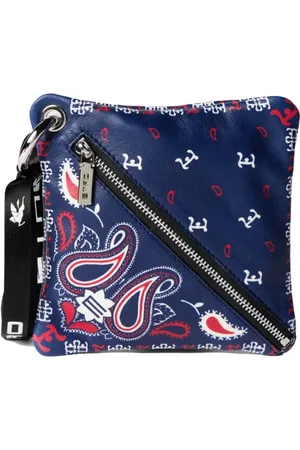 Etro Homme, Sacs, Bleu, Taille: ONE Size Pochette à Logo et Imprimé Paisley