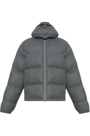 Salvatore Ferragamo Homme, Vestes, Gris, Taille: XL Veste matelassée à capuche