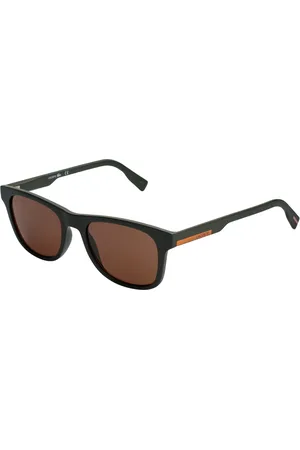 Lacoste Homme, Accessoires, Vert, Taille: ONE Size Lunettes de Soleil Rectangulaires Classiques en Polycarbonate